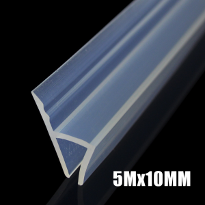 5meter Silicone Shower Room Door Seal Strip H Shapewindow Glass Weatherstrip For 10mm Glass
