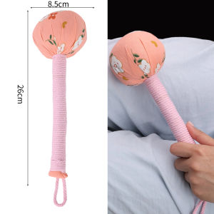 3Color 26cm Long-Handled Wormwood Massage Hammer for Lymphatic Drainage - Manual Full Body & Back Relief Stress Reduction