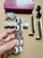 Bánh xe treo cửa lùa, con trượt cửa lùa nhôm 4 bánh/ 8 bánh HAMMERED. 