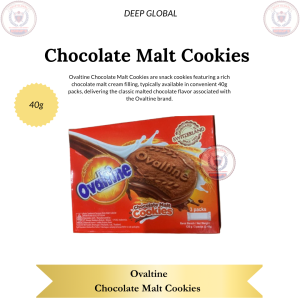 Ovaltine Chocolate Malt Cookies 40g - Rich Chocolate Malt Flavor Snack Cookies for Sweet Treats 40g Pack Perfect for Snacking
