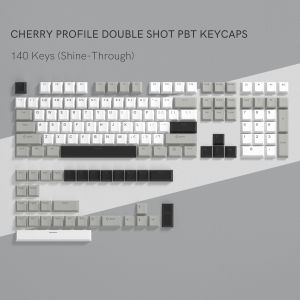 WOMIER 140 Keys White Blue Black Cherry Profile Double Shot PBT Keycaps Custom Key cap for 60% 65% 75% 100% Gateron Cherry MX Gamer Mechanical Keyboard