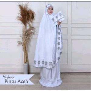 History Fashion - Mukena Dewasa Katun Premium Motif Pintu Aceh Bordir Terbaru
