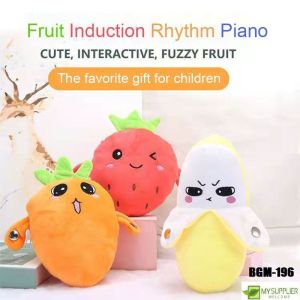 Creative Induction Fruit Rhythm Piano Singing Plush Toy Parent Child Fun Interactive Toys (BGM-196)