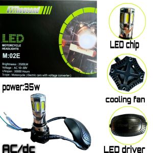 Lampu depan LED RTD Original Rayton Headlamp LED 6 4 SISI motor mobil