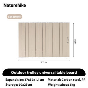 Naturehike camper outdoor camping picnic pull cart collapsible folding wagon folding trolley large capacity 140L/280L/340L thick wheel