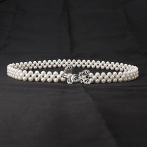 ADD STYLE | Ikat Pinggang Elegan Wanita Mutiara Sabuk Ikat Pinggang Elastis Gesper Mutiara Rantai Sabuk Gadis Bride Sabuk Fashion dan Pernikahan Aksesoris COD
