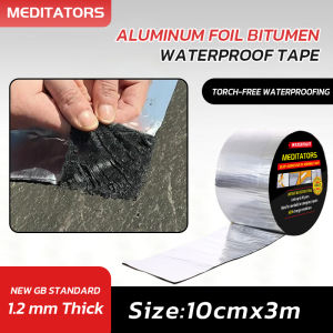 Aluminum layer Asphalt Tape –High Heat Resistance UV Resistant Self-Adhesive Instant Leak Stop Flashing Sealant Roll for Roof Leaks Pipe Repair RV & BoatExtreme Weather