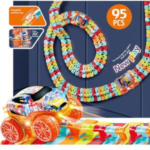 ชุดรถตีลังกา พร้อมราง มี4ขนาด รถแข่งรถDIY ชุดรถรางเรืองแสง Magical Track Glowing Race Glow In The Dark Track