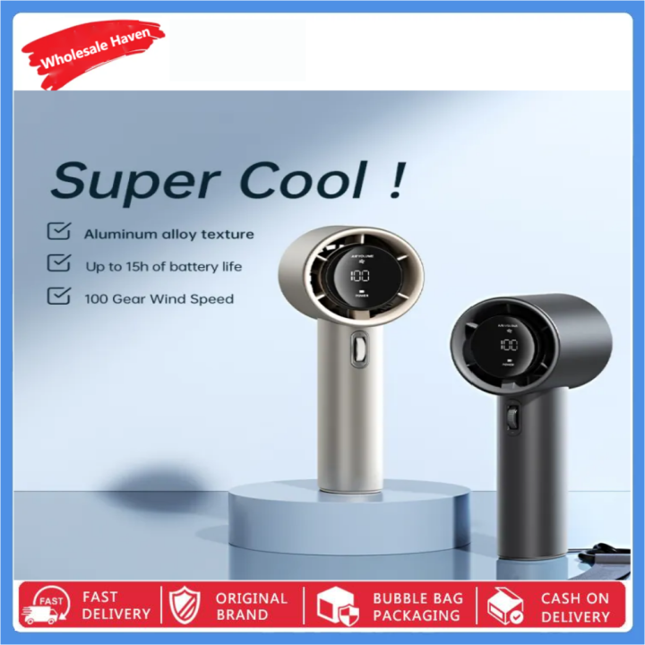 Portable mini fan rechargeable air cooler Handheld jet fan strong wind ...