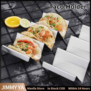 Taco Holders Stainless Steel Pancake Toast Spring Rolls Stand Mexican Food Display Kitchen Tool With Handle Can Hold 3 Tacos