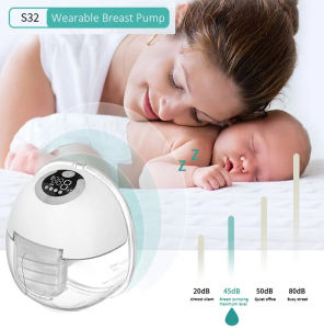 Babyloft Wearable Breast Pump Breastfeeding Portable Electric Breast Pump Hands Free 4 Modes 9 Suction Level Low Noise