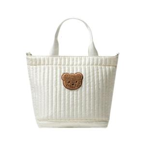 Shoulder Bags Diaper Bag Embroidery Bear Pattern Mom Bag Large Capacity Cosmetic Storage Bag for Women Crossbody Bag