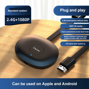 4K Ultra HD Wireless HDMI Dongle Display Receiver 1080P Mobile Wireless Screen Cast Mirroring Receiver 5G Dual Band 2.4G Connector Display Adapter for Android Phone to Projector