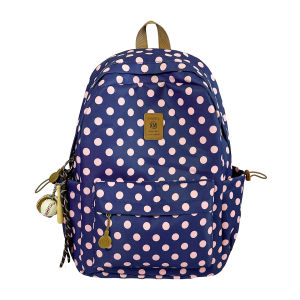 AE Retro Polka Dot Backpack for Female Students New Trendy Large Capacity Backpack for Middle and High School Students