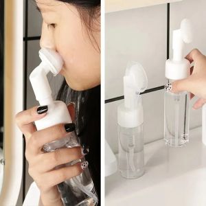 Mousse Foaming Bottle 100/200ML Pump Press Silicone Face Brush Foaming Bottle Foaming Brush Bottle