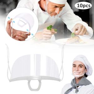 10pcs Clear Mouth Shield Food Protection Face Mask Anti-Fog Faceshield Transparent Cooking Baking