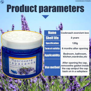 【SPOETRY】120g Strong cockroach mosquito repellent box Cockroach Killer Safe Non-Toxic Repellent Box Cockroach Repellent Gel for Household / Cars