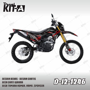 Decal CRF 150 Stiker Motor Honda crf150 fullbody Hitam List Abu-Abu Merah i2-593 i2-871 i2-897 I2-1001