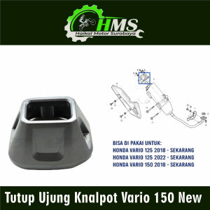 Tutup Ujung Knalpot Vario 150 New (Besi) - Cover Tameng Penutup Pelindung Ujung Kenalpot Vario 125