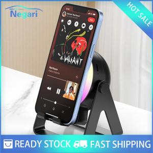 NG Motor✨ COD ✨ Car Induction Bluetooth Speaker Subwoofer Bass With Desktop Phone Holder Tablet Bracket LED Light Portable Wireless Speaker