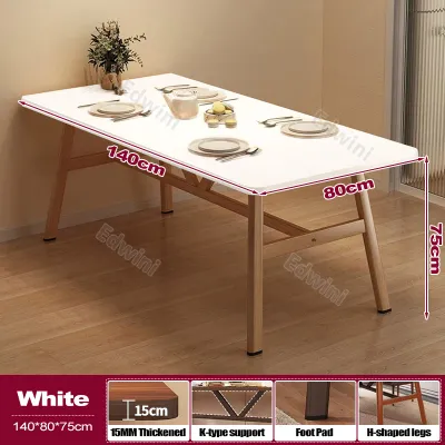 【24 Hours Shipped】Wood Dining Table Solid Wood Furniture Wooden Tables With 4 Chairs Set Nordic Table For Kitchen 120/140cm