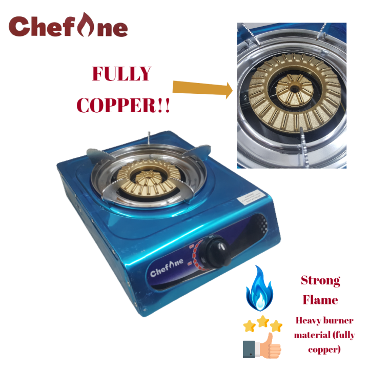 Chefone Single Gas Stove UFGS130S Good Flame SIRIM Approve Stainless