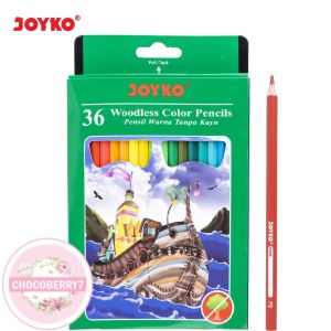 Joyko Pensil Warna isi 12 24 36 48 Superior Quality Color Pencils Hexagonal Grip Woodless color penc