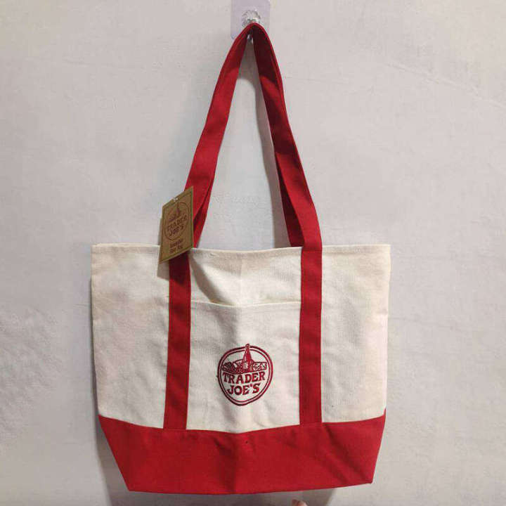 Large%20Size%20Dark%20Green/blue/red%20Embroidered%20Logo%20Same%20style%20Handmade%20Trader%20Joes%20Canvas%20Tote%20Reusable%20Street%20Bag%2020x14x6"%20(Non)%20-%20Image%202