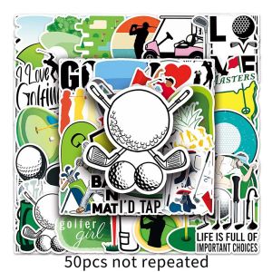 50PCS Ball Sports Golf Cartoon Graffiti Decal Waterproof PVC Sticker