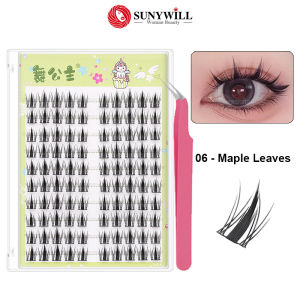 5D tự nhiên tự dính duy nhất cụm tái sử dụng Lông mi giả phân đoạn keo với Tweezer lông mi