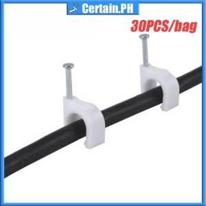 Round steel nail cable clamp for Ethernet LAN cable wall nail fixer 8mm
