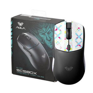 【SG】AULA SC580X Lightweight Wireless High DPI Poll Rate Gaming Mouse Grip Tape Skate Stickers Incl.