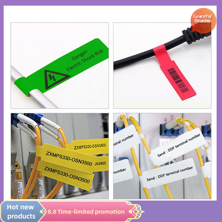 Graceful 150Pcs 5 Sheets Cable Labels Wire Marking Network Waterproof ...