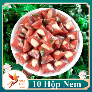 10 Hộp Nem Lai Vung Đỏ Ngon Chuẩn Vị Ăn Mê Liền Hàng Mới Sản Xuất Mỗi Ngày- ĐẶC SẢN MINH TRIẾT