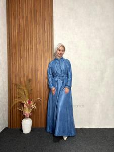 MAYUMI DRESS WANITA BUSUI BAHAN SATIN MIX BRUKAT CHANTILLY GAMIS PESTA KONDANGAN LAMARAN TERBARU