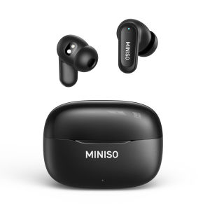 MINISO MS112 Bluetooth Earbuds Wireless TWS Earphones In Ear Sports Headphones with Heart Rate Monitor Fitness Running Headset HiFi Stereo Bass Noise Cancelling HD Call Long Battery Life Music Earbuds for Gym Outdoor