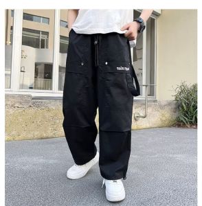 Shorts Anak Katun Elastis Gaya Korea Pinggang Tinggi dengan Tas