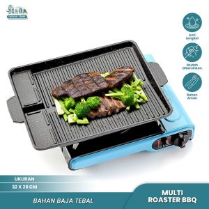 Sinda Store MULTI BBQ GRILL PAN Alat bakar bakaran / panggangan/ pemanggang Anti Lengket/ Yakiniku/ Pemanggang sate