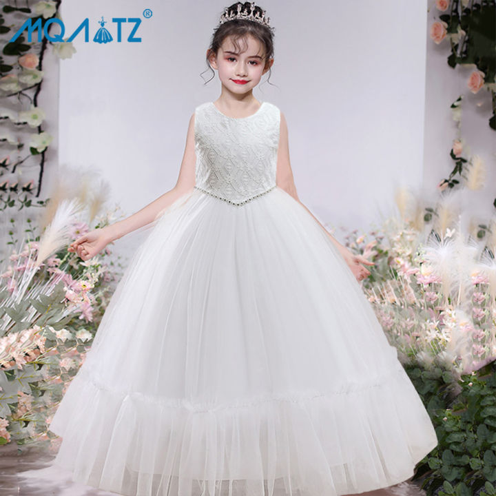 MQATZ Wedding Party Princess Beads Girls Dresses For Kids Elegant Teenage  Pageant Prom Evening Gown Children's Ceremony Costume LP-500 Lazada PH