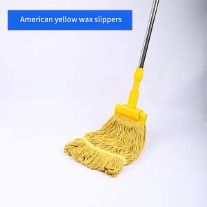 Multifunctional Household Cleaning Mop with Handle and Thick Cotton Yarn Head Wet and Dry UseReusable and Easy to Replace Mop Cloth for Efficient Floor Cleaning