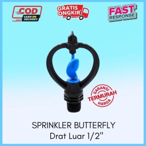 SPRINKLER BUTTERFLY 1/2 INCH DRAT LUAR SPRINKLER KUPU KUPU MURAH ALAT SIRAM AIR TAMAN KEBUN PERTANIAN