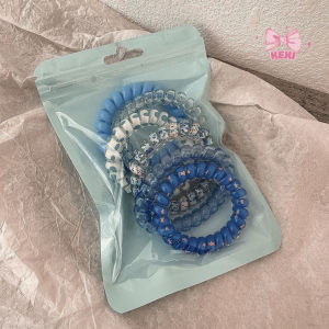 Set 6 dây buộc tóc lò xo Kexi Hàn Quốc chun cột tóc lò xo không gây đau tóc co giãn cực tốt