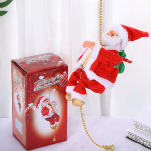 Ông già noel leo dây - mẫu mới 2026 có đèn và nhạc vui nhộn trang trí noel quà tặng giáng sinh đáng yêu