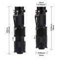 ไฟฉาย UV 395ดวง/365nm ไฟ LED ไฟฉายอัลตราไวโอเลตแสงอัลตร้าไวโอเล็ตขนาดเล็กที่สามารถซูมได้โคมไฟตรวจสอบเครื่องมือเครื่องตรวจจับคราบปัสสาวะสัตว์เลี้ยง. 