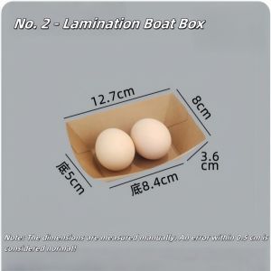 【Manila Stock COD】50PCS Heavy Duty Kraft Food Boat Box - Disposable Boat Snack Trays For Snacks: Adobo Turon Chicharon