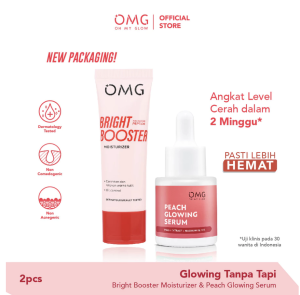 🩷 JAYA 🩷 OMG Oh My Glow BUNDLE!Bright Booster Super Glow Kit (Face Wash+Moist Cream+Serum+Sunscreen) omg 1 paket menjagaskin barrier