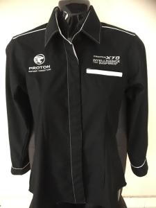 🔥48JAM SHIPOUT🔥 BLACK EDITION PROTON UNIFORM VISCOSE EMBROIDERY BAJU LONG SLEEVE | PEREMPUAN | LELAKI