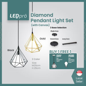LED PRO LIGHT/Pendant/Hanging/Dining Light Diamond Type Decorative (Free Bulb)