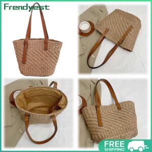 Beach Woven Straw Bag for Women Large Summer Shoulder Bag Travel Handbag Casual Crossbody