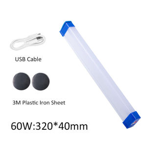 30W/60W/80W LED Light Tube USB Rechargeable Emergency Light Tent Light Camping Light Portable DC 5V Super Bright Market Light lampu gantung camping